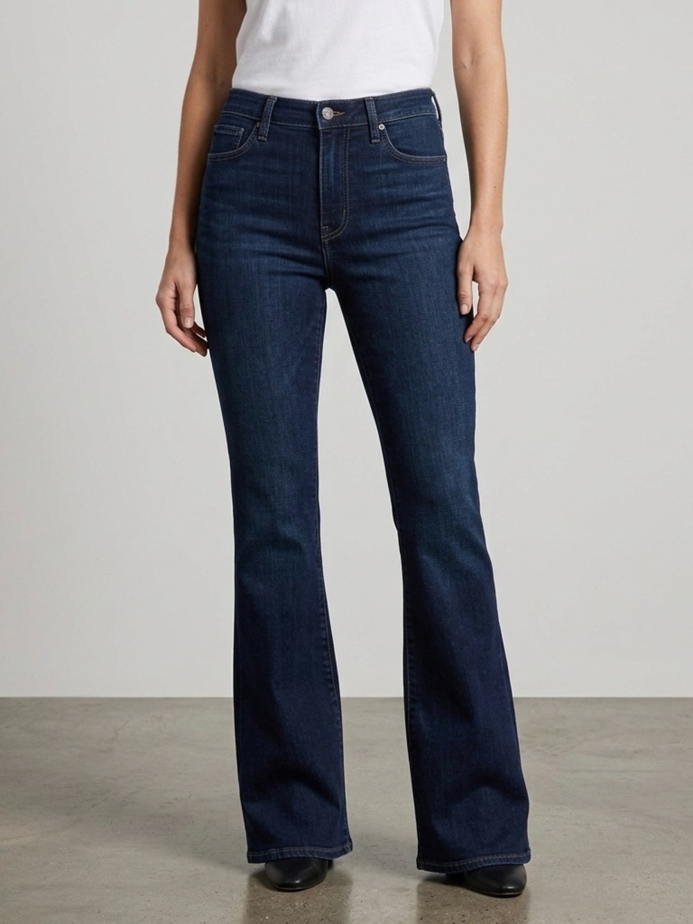 Sam Edelman High Rise Flare Trouser Jeans Faultless Dark Indigo 29